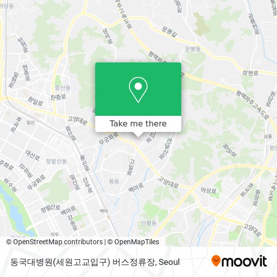 동국대병원(세원고교입구) 버스정류장 map