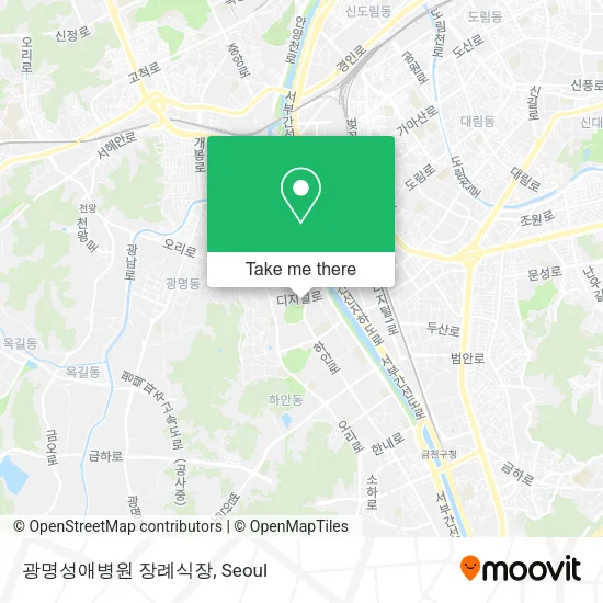 광명성애병원 장례식장 map
