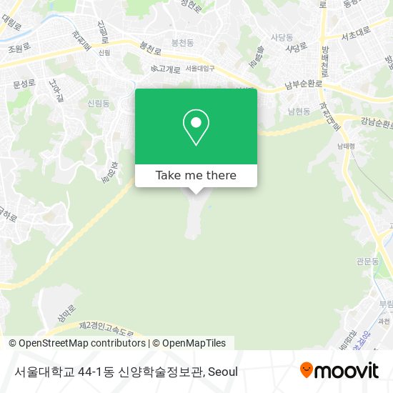 서울대학교 44-1동 신양학술정보관 map