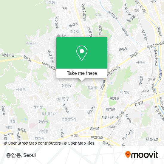 종암동 map