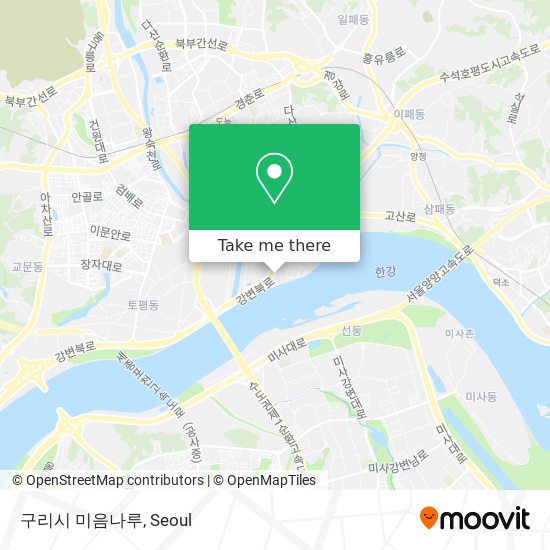 구리시 미음나루 map