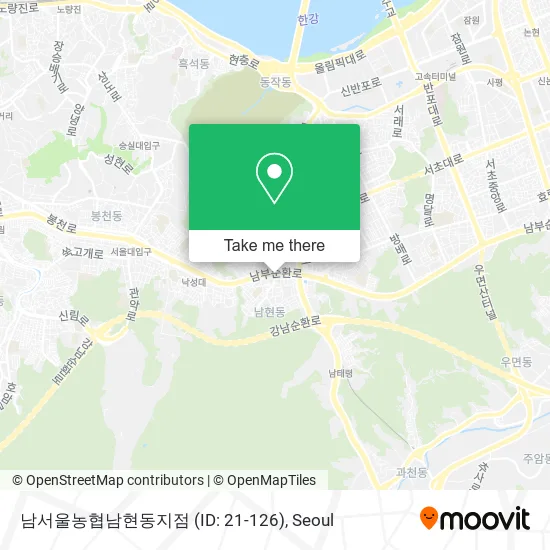 남서울농협남현동지점 (ID: 21-126) map