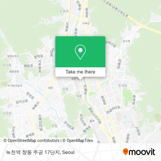 녹천역 창동 주공 17단지 map