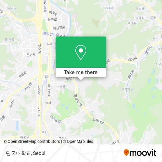 단국대학교 map