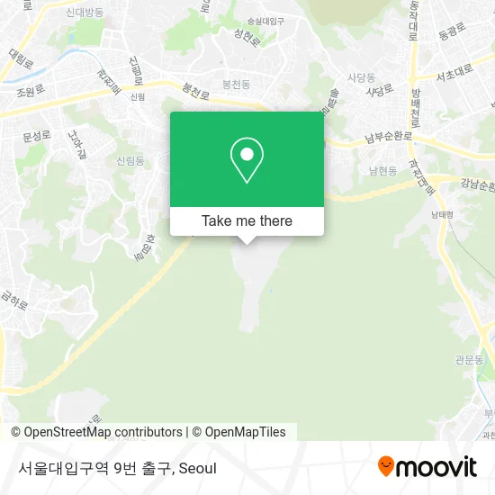 서울대입구역 9번 출구 map