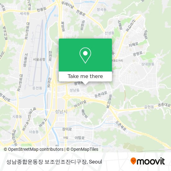 성남종합운동장 보조인조잔디구장 map