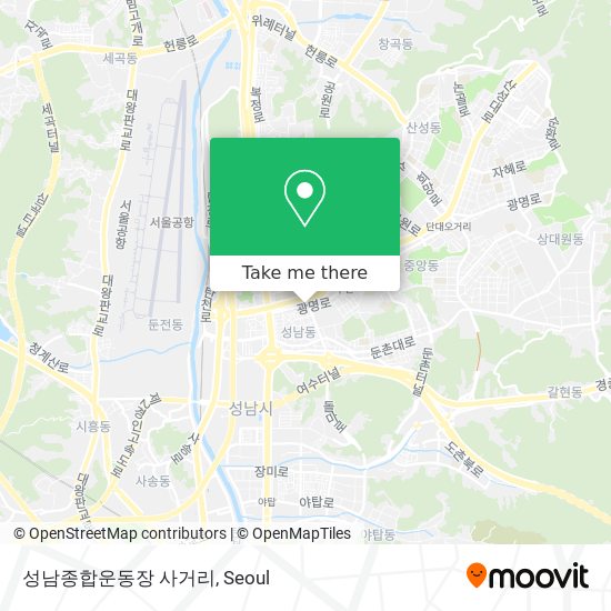 성남종합운동장 사거리 map