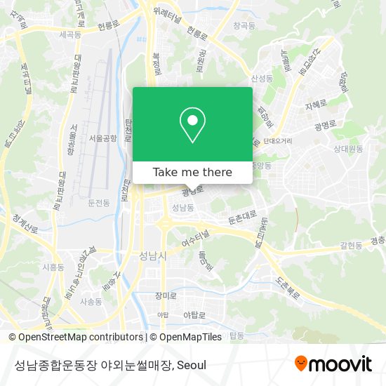 성남종합운동장 야외눈썰매장 map