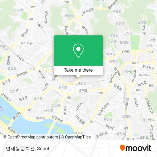 연세동문회관 map