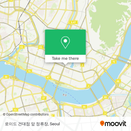 로이드 건대점 앞 정류장 map