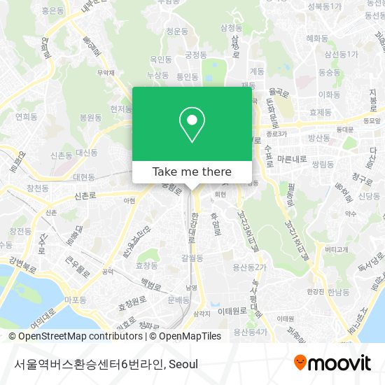 서울역버스환승센터6번라인 map