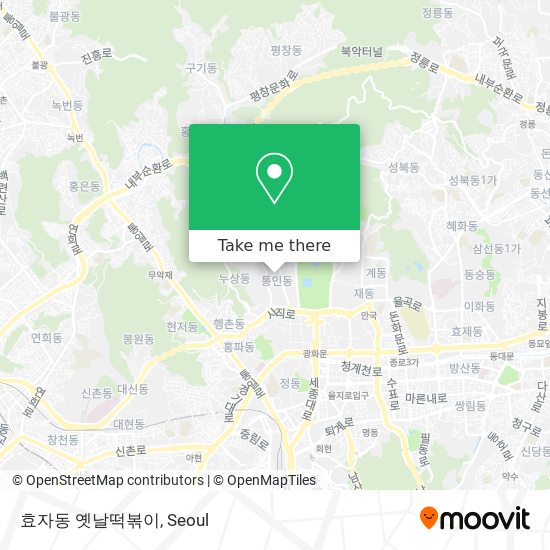 효자동 옛날떡볶이 map