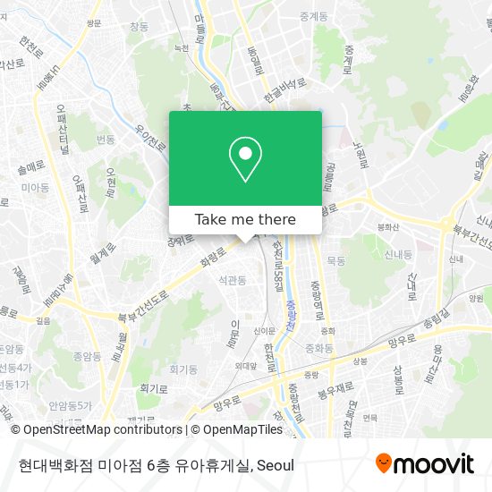 현대백화점 미아점 6층 유아휴게실 map