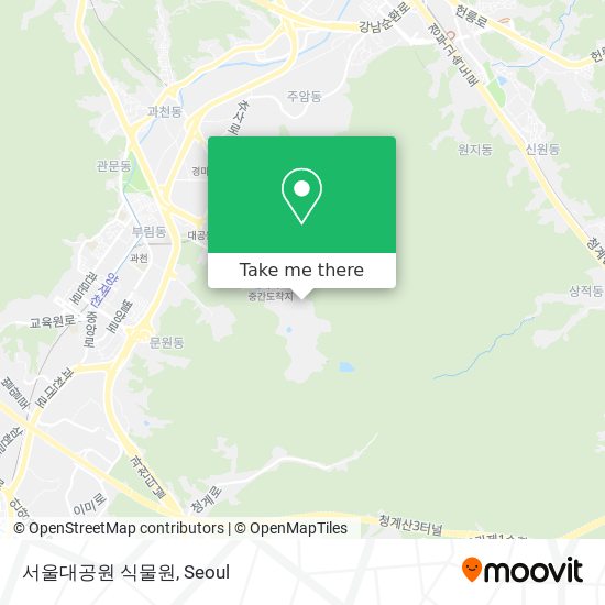 서울대공원 식물원 map