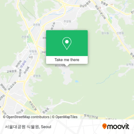 서울대공원 식물원 map