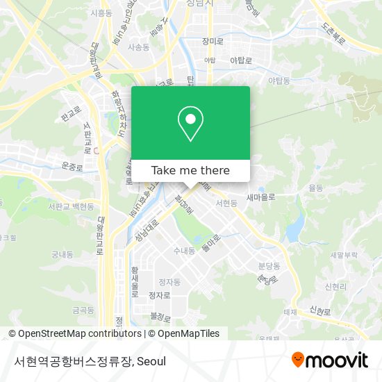 서현역공항버스정류장 map