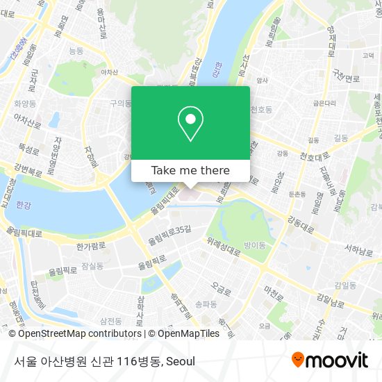 서울 아산병원 신관 116병동 map