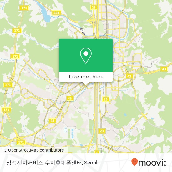 삼성전자서비스 수지휴대폰센터 map