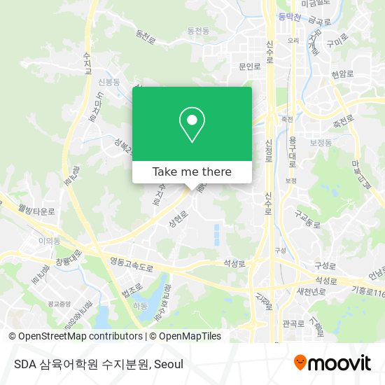 SDA 삼육어학원 수지분원 map