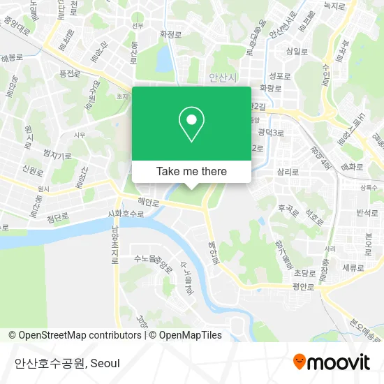 안산호수공원 map