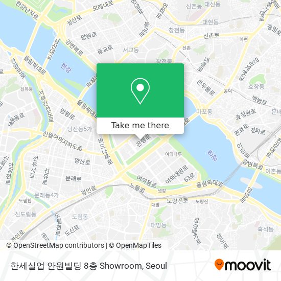 한세실업 안원빌딩 8층 Showroom map