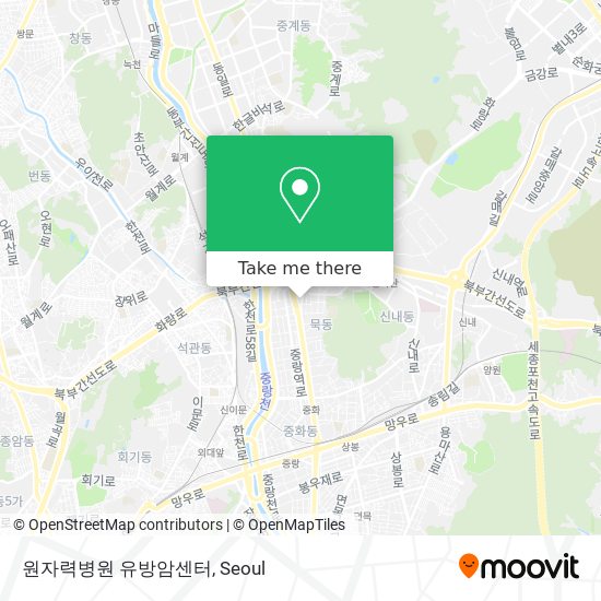 원자력병원 유방암센터 map