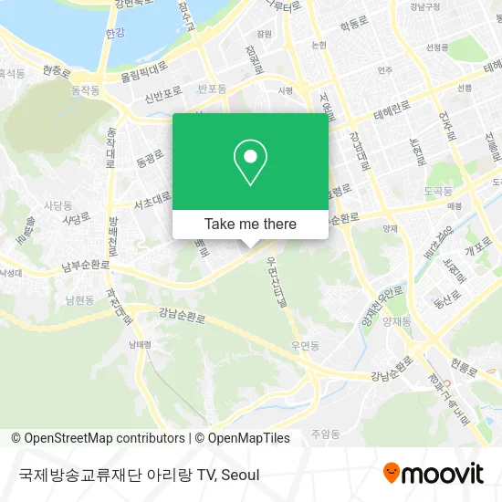 국제방송교류재단 아리랑 TV map