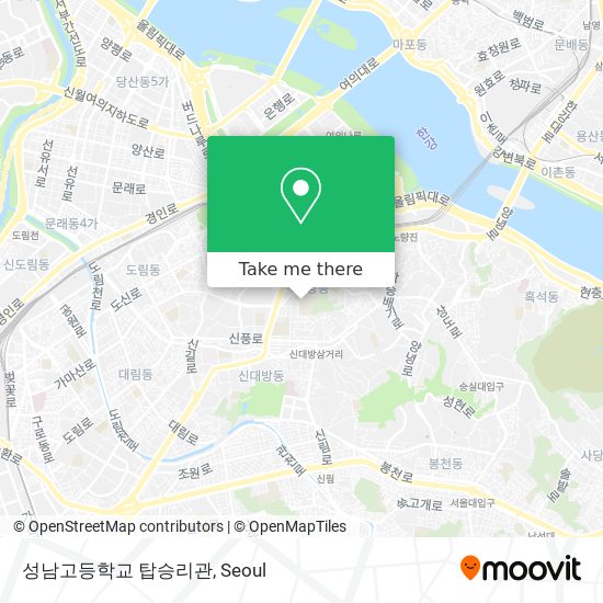성남고등학교 탑승리관 map