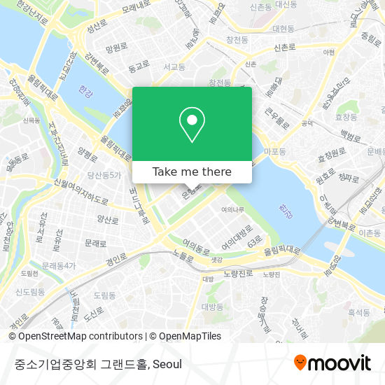 중소기업중앙회 그랜드홀 map
