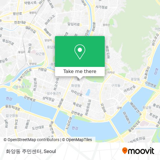화양동 주민센터 map