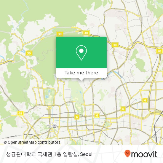 성균관대학교 국제관 1층 열람실 map