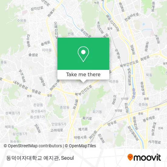 동덕여자대학교 예지관 map