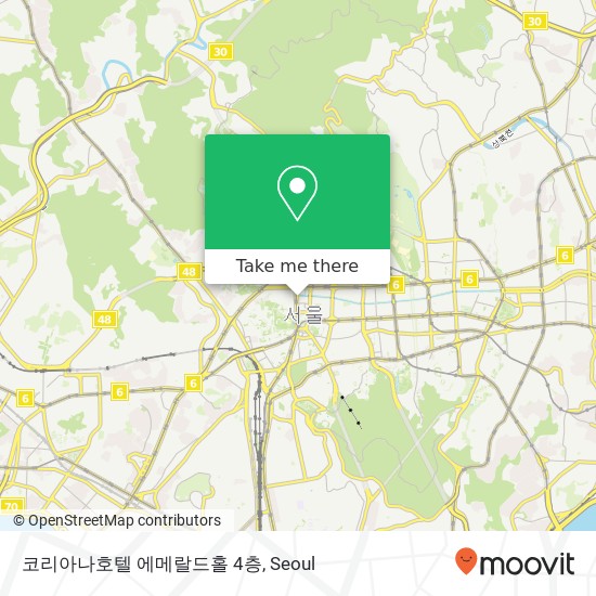 코리아나호텔 에메랄드홀 4층 map