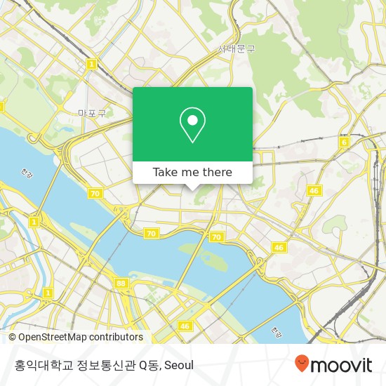 홍익대학교 정보통신관 Q동 map