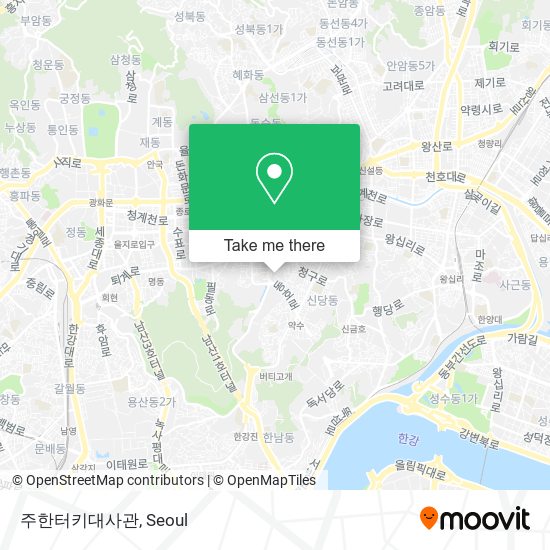 주한터키대사관 map