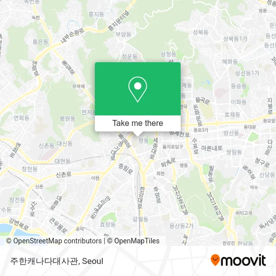 주한캐나다대사관 map