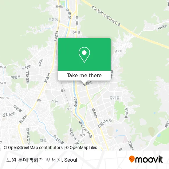 노원 롯데백화점 앞 벤치 map