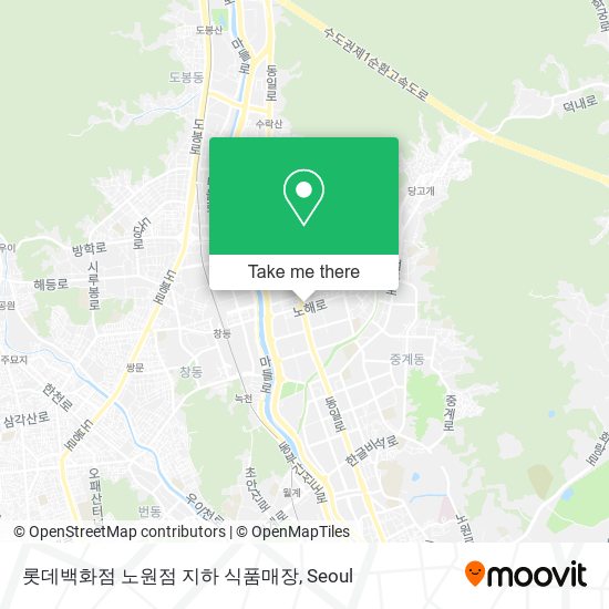 롯데백화점 노원점 지하 식품매장 map