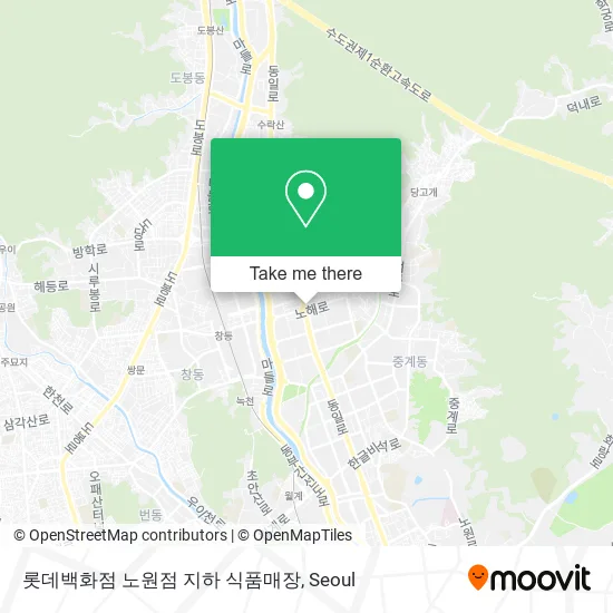 롯데백화점 노원점 지하 식품매장 map
