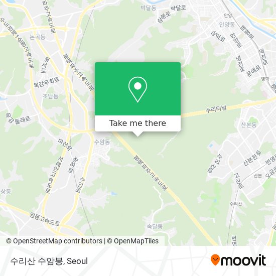 수리산 수암봉 map