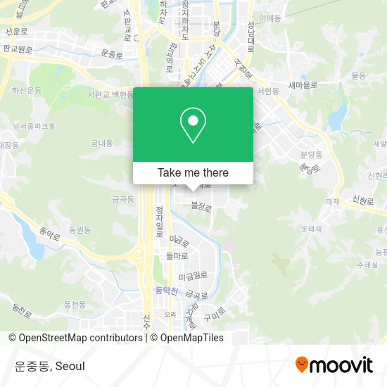 운중동 map