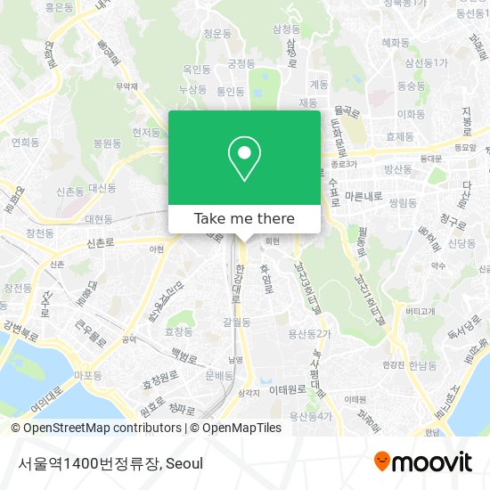 서울역1400번정류장 map