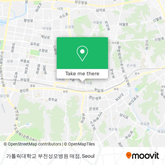 가톨릭대학교 부천성모병원 매점 map