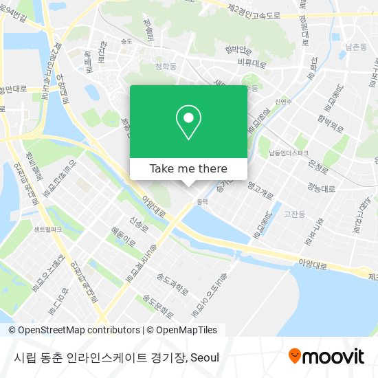 시립 동춘 인라인스케이트 경기장 map