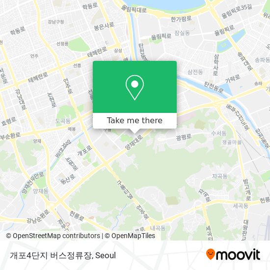 개포4단지 버스정류장 map