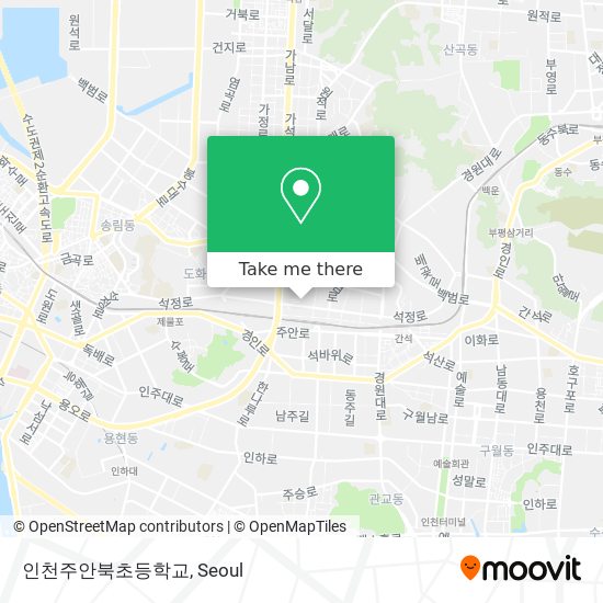 인천주안북초등학교 map