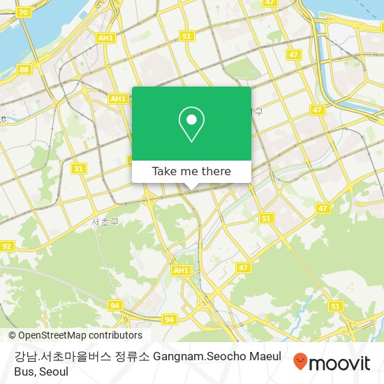 강남.서초마을버스 정류소 Gangnam.Seocho Maeul Bus map