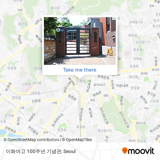 이화여고 100주년 기념관 map