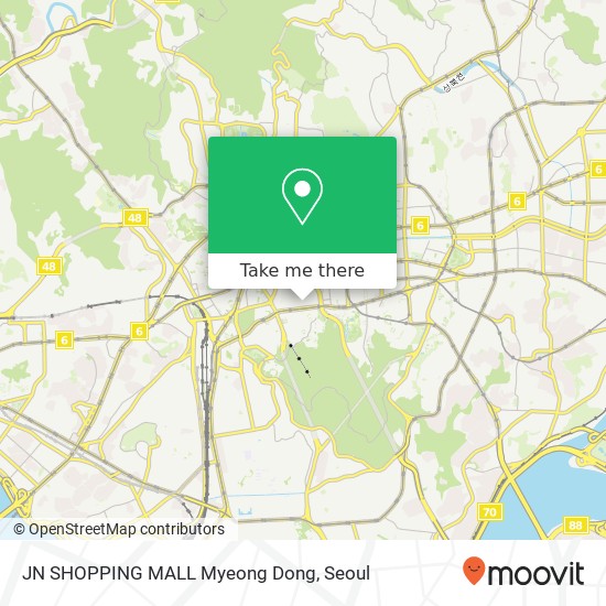 JN SHOPPING MALL Myeong Dong map