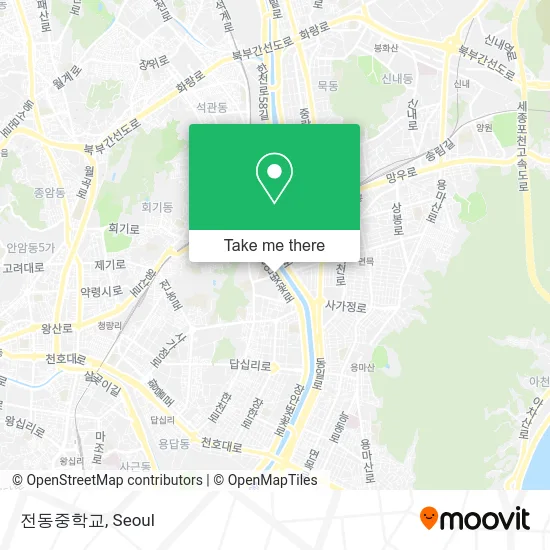 전동중학교 map